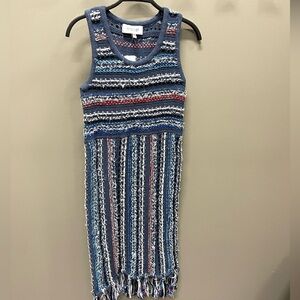 10 Crosby Derek Lam Striped Knit Dress - Blue, Red, White